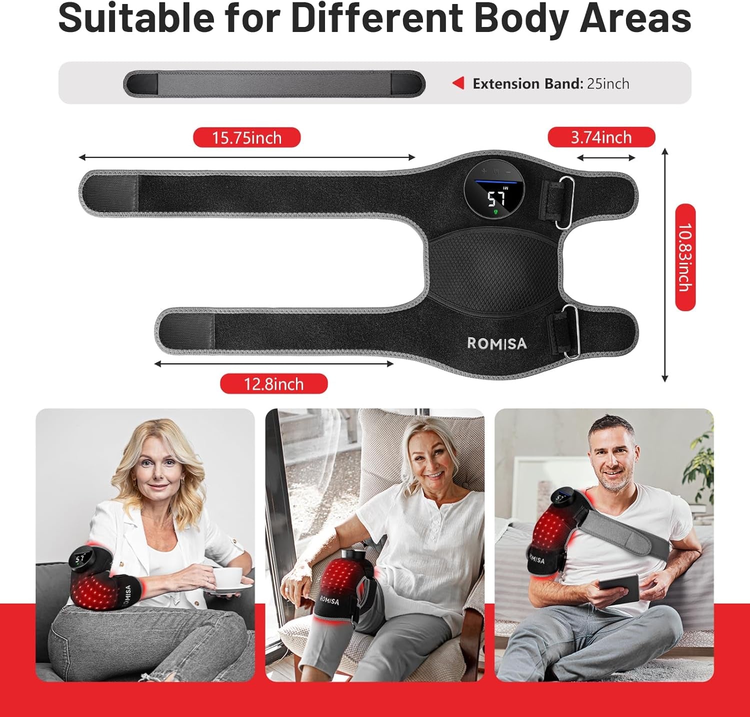 Advanced Red Light Knee Massager – 660nm/850nm Near Infrared & Vibration Therapy for Home Recovery & Comfort