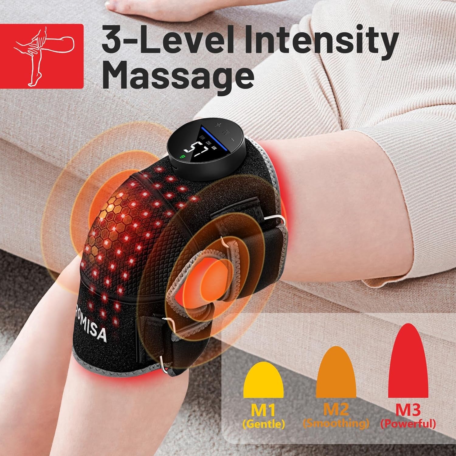 Advanced Red Light Knee Massager – 660nm/850nm Near Infrared & Vibration Therapy for Home Recovery & Comfort
